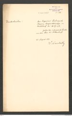 k.k. naturhistorisches Hofmuseum, Intendanzakten 1885-1896 (Hauer), Aktenzahl Z.585/1889, Seite 1